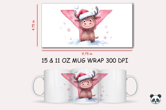 Christmas Baby Letter Y with Yak Mug Wrap: A Sublimation Design Evaluation