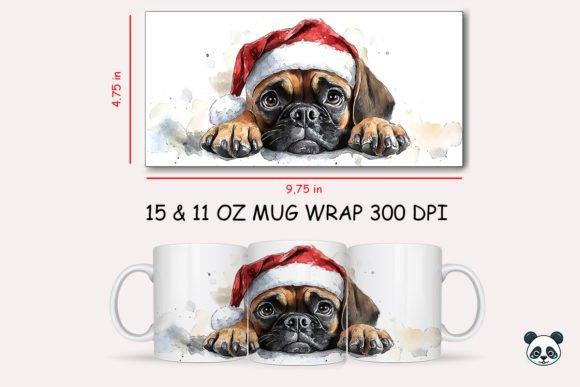 Christmas Boxer Mug Wrap 1: Elevating Holiday Sublimation Projects