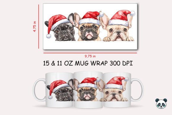 Christmas Bulldog Mug Wrap 1 Design Guide