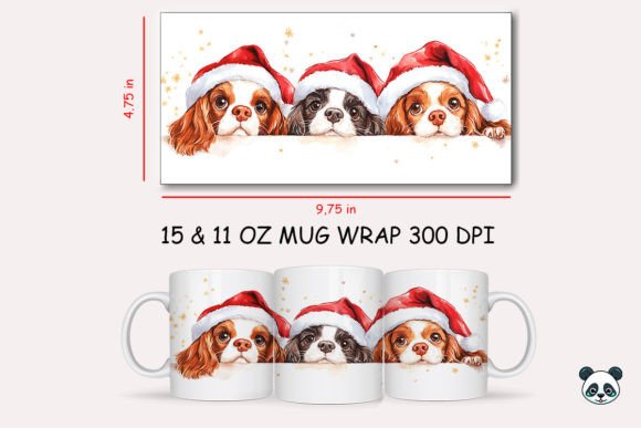 Christmas Cavalier King Charles Spaniel Mug Wrap