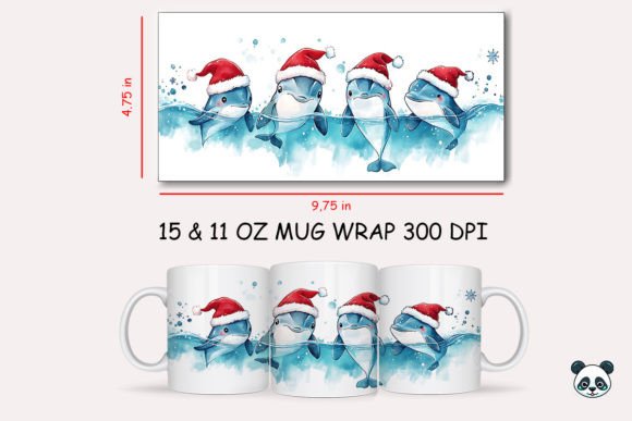 Christmas Dolphin Mug Wrap 1: A Practical Guide to 3D Sublimation Design and Application