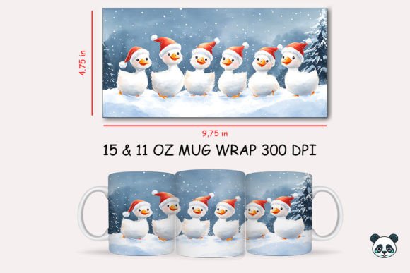 Christmas Snow Goose Mug Wrap: Elevating Holiday Sublimation Projects