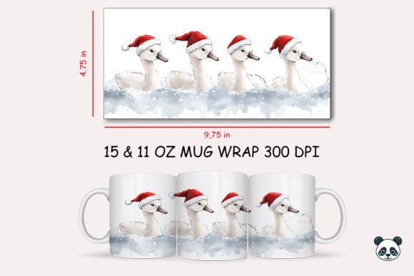 Christmas Tundra Swan Mug Wrap 1: Elevating Holiday Sublimation Projects