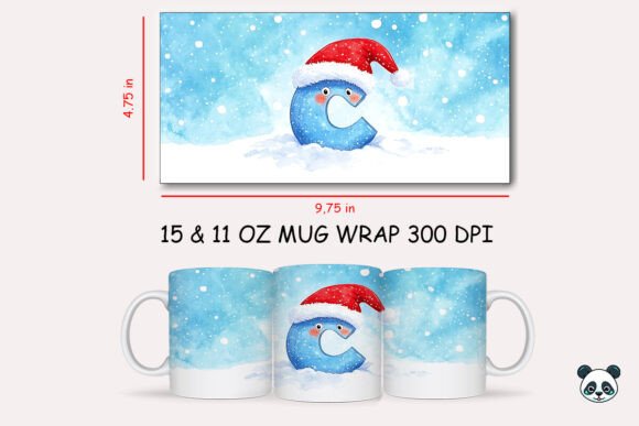 Creating Festive Memories with the Christmas Baby Letter C Mug Wrap 2