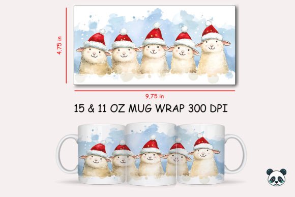 Creating Festive Mugs with the Christmas Sheep Mug Wrap 2