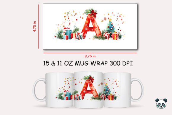 Elevating Holiday Gifting with Christmas Letter A Mug Wrap Sublimation