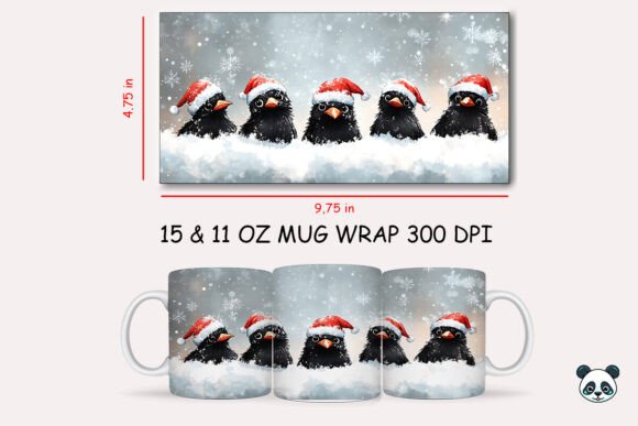 Elevating Holiday Merchandise with the Christmas Crow Mug Wrap 1