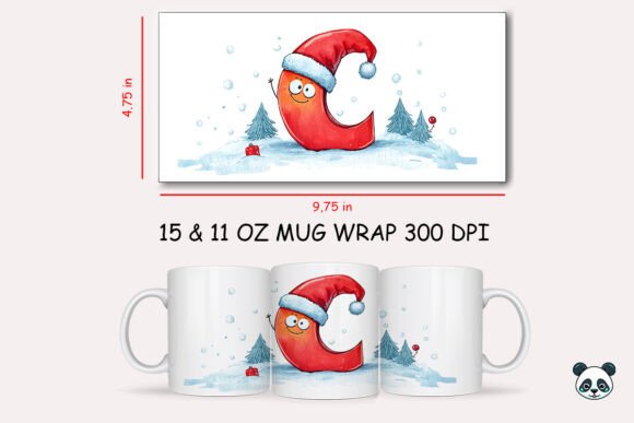 Evaluating the Christmas Baby Letter C Mug Wrap for Sublimation Projects