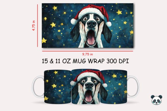 Funny Christmas Great Dane Scream Mug Wrap