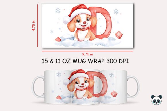 Mastering the Christmas Baby Letter D with Dog Mug Wrap 2 for Flawless Sublimation Results