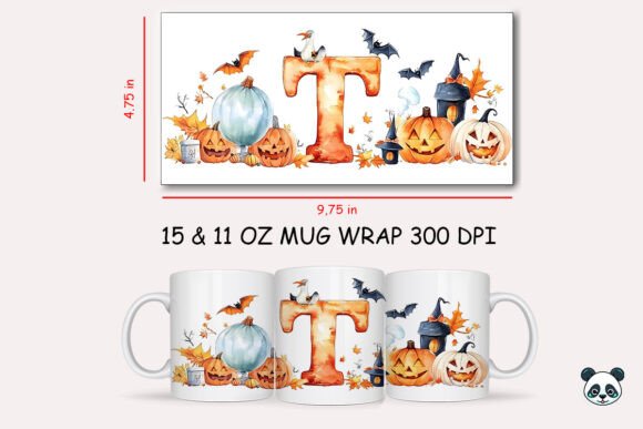Mastering the Halloween Letter T Mug Wrap Sublimation 1 for Professional Custom Printing