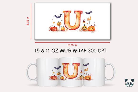 Mastering the Halloween Letter U Mug Wrap: A Guide to 3D Sublimation Design
