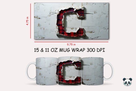 Mastering the Red Plaid 3D Letter C Mug Wrap: A Guide to Modern Sublimation Design