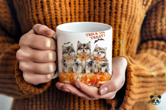 Siberian Husky Trick or Treat 3D Mug Wrap