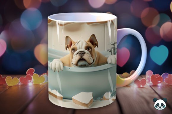 Strategic Branding with the Bulldog Bathing 3D Mug Wrap