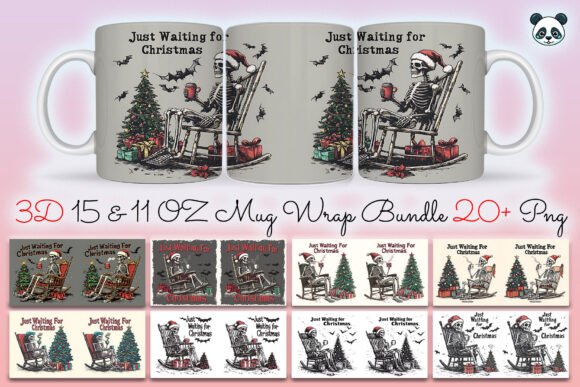 Strategic Branding with the Christmas Funny Skeleton Mug Wrap Bundle