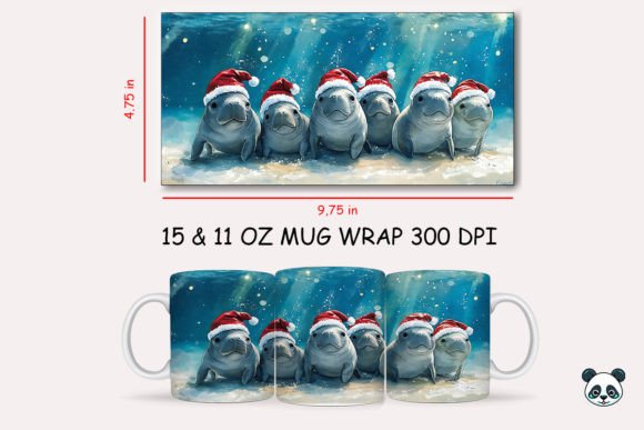 Strategic Branding with the Christmas Manatee Mug Wrap 2