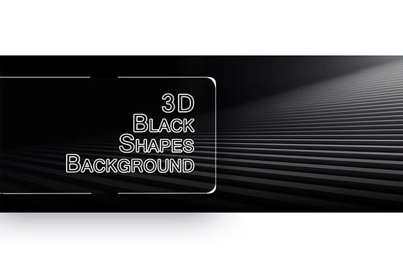 Strategic Visual Authority: Leveraging the 3D Black Shapes Background for Brand Impact