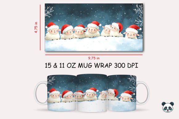 Transform Your Holiday Mugs with a Charming Christmas Sheep Mug Wrap