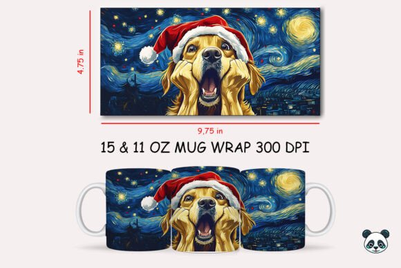 Unleashing Holiday Joy: The Funny Christmas Golden Retriever Scream Mug Wrap